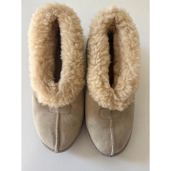 UGG Coquette slide slippers women's size 7 Sheepskin Tan suede - Picture 3 of 11